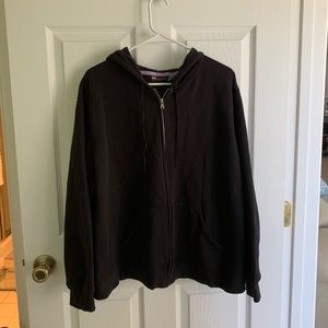 Women’s black zip up hoodie